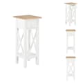 Miniatyrbillede 1 af 10: Sideborde - Living sidebord 27 x 27 x 65,5 cm træ hvid