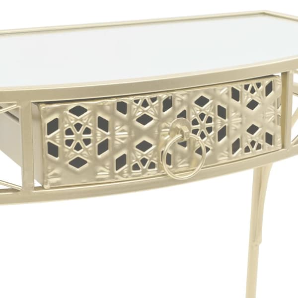 Sideborde - Living sidebord i fransk stil metal 82 x 39 x 76 cm guldfarvet