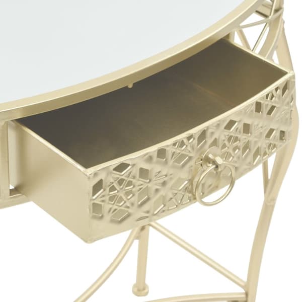 Sideborde - Living sidebord i fransk stil metal 82 x 39 x 76 cm guldfarvet