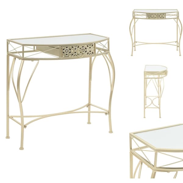 Sideborde - Living sidebord i fransk stil metal 82 x 39 x 76 cm guldfarvet