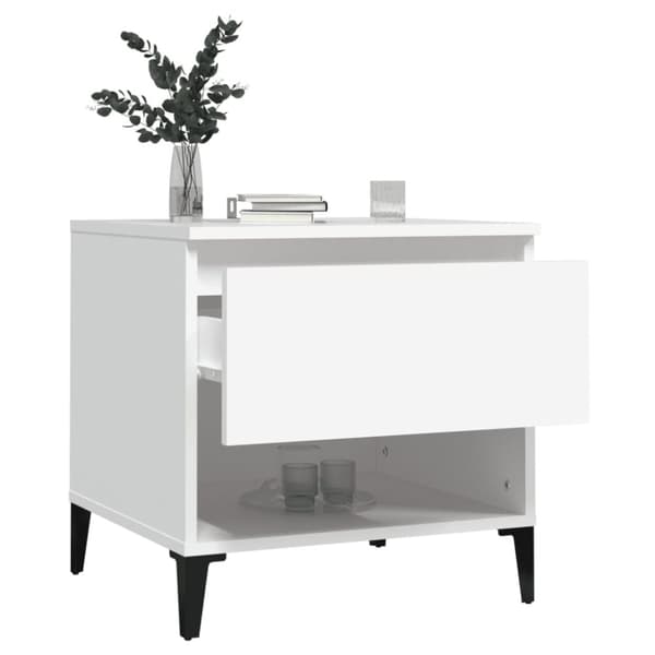 Sideborde - Living sideborde 2 stk. 50x46x50 cm konstrueret træ hvid