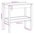 Miniatyrbild 8 av 9: Avlastningsbord - Living Konsolbord vit 80x40x75 cm massiv furu