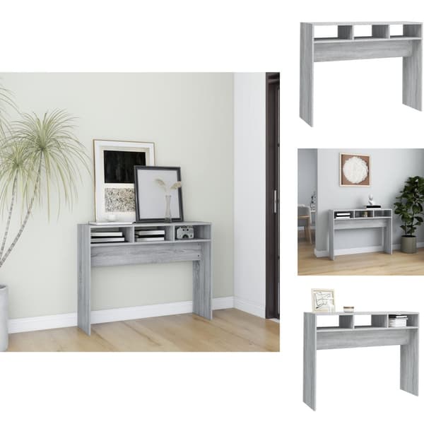 Sideborde - Living sofabord 105x30x80 cm konstrueret træ grå sonoma-eg