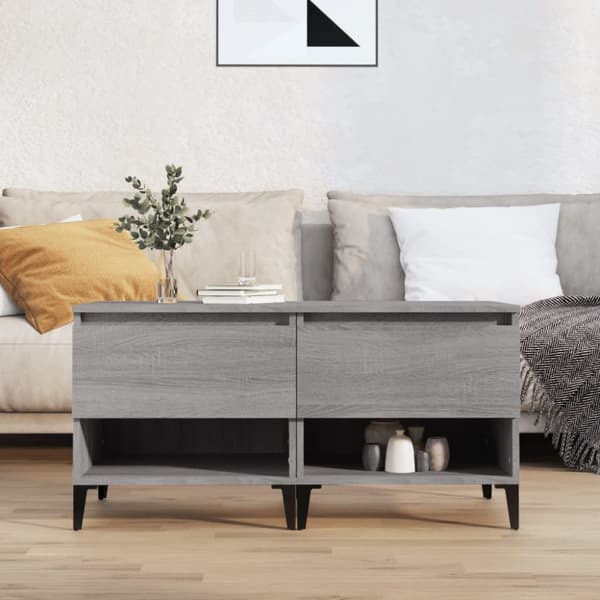 Apupöydät - Living Sivupöydät 2 kpl harmaa Sonoma 50x46x50 cm tekninen puu
