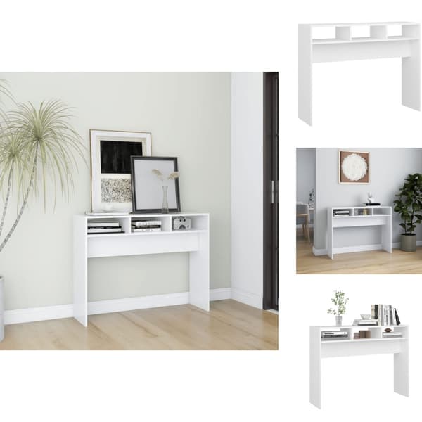 Sideborde - Living konsolbord 105x30x80 cm spånplade hvid