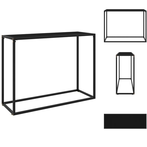 Sideborde - Living konsolbord 100x35x75 cm hærdet glas sort