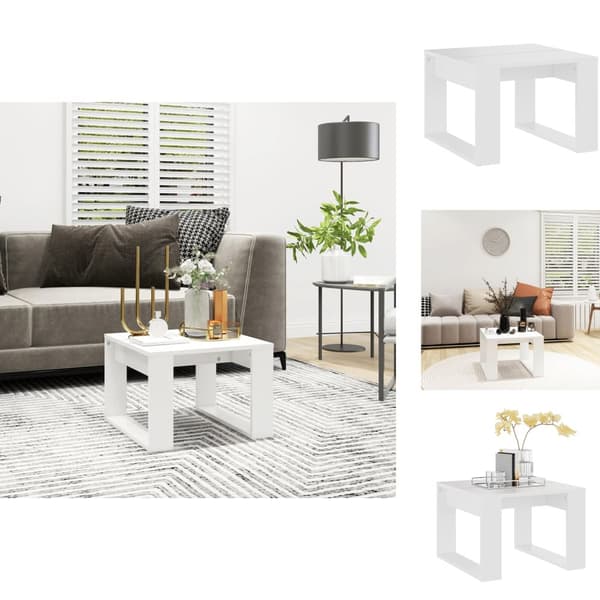 Sideborde - Living sidebord 50x50x35 cm konstrueret træ hvid