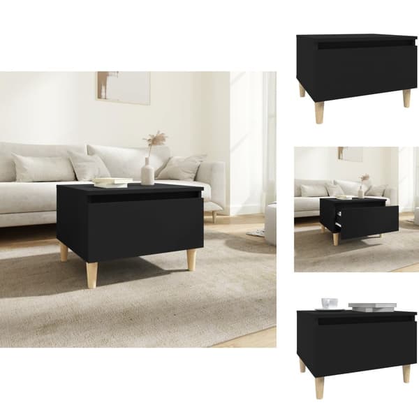 Sideborde - Living sidebord 50x46x35 cm konstrueret træ sort