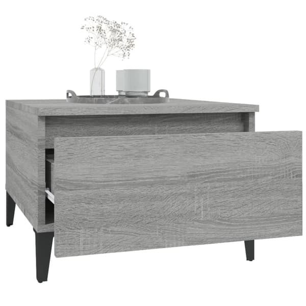 Apupöydät - Living Sivupöydät 2 kpl harmaa Sonoma 50x46x35 cm tekninen puu