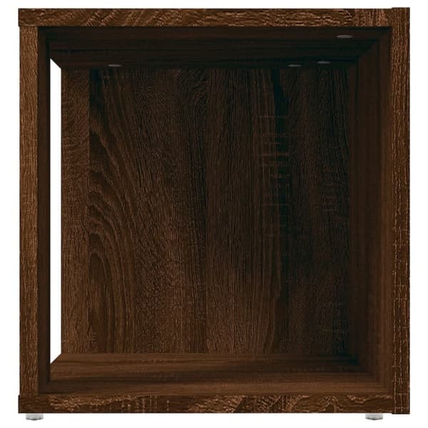 Sideborde - Living sidebord 33x33x34,5 cm konstrueret træ brun egetræ