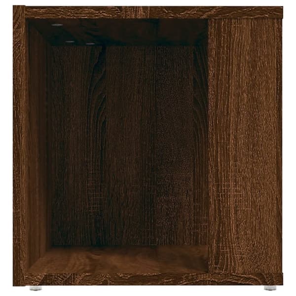 Sideborde - Living sidebord 33x33x34,5 cm konstrueret træ brun egetræ