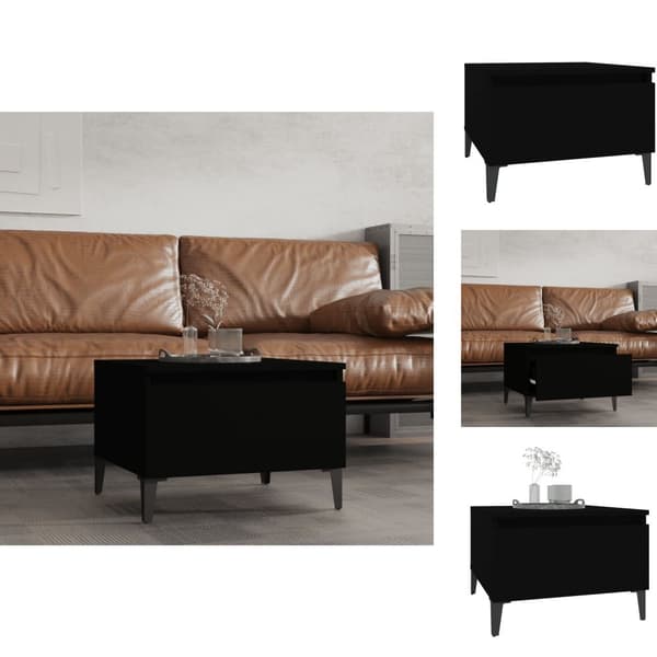 Sideborde - Living sidebord 50x46x35 cm konstrueret træ sort