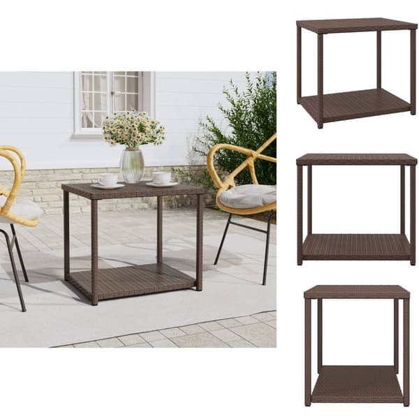 Sideborde - Living sidebord 55x45x49 cm polyrattan brun