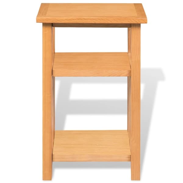 Sideborde - Living endebord med magasinhylde 27x35x55 cm massivt egetræ