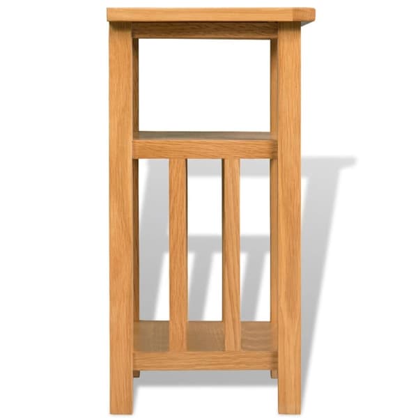 Sideborde - Living endebord med magasinhylde 27x35x55 cm massivt egetræ