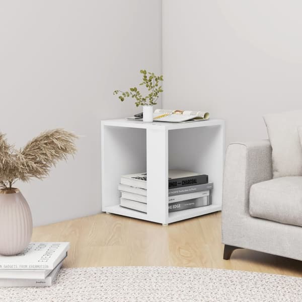 Sideborde - Living sidebord 33x33x34,5 cm konstrueret træ hvid