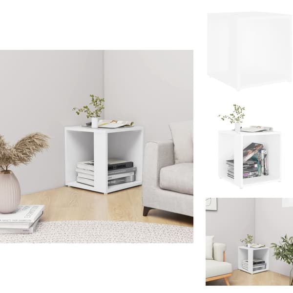 Sideborde - Living sidebord 33x33x34,5 cm konstrueret træ hvid