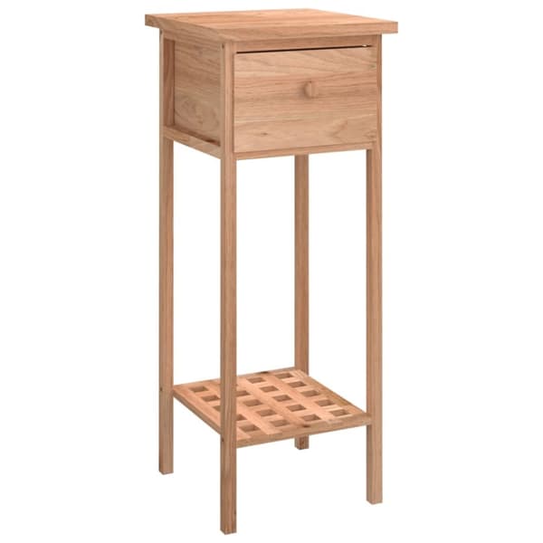 Sideborde - Living sidebord med skuffe 25x25x60 cm massivt træ valnød