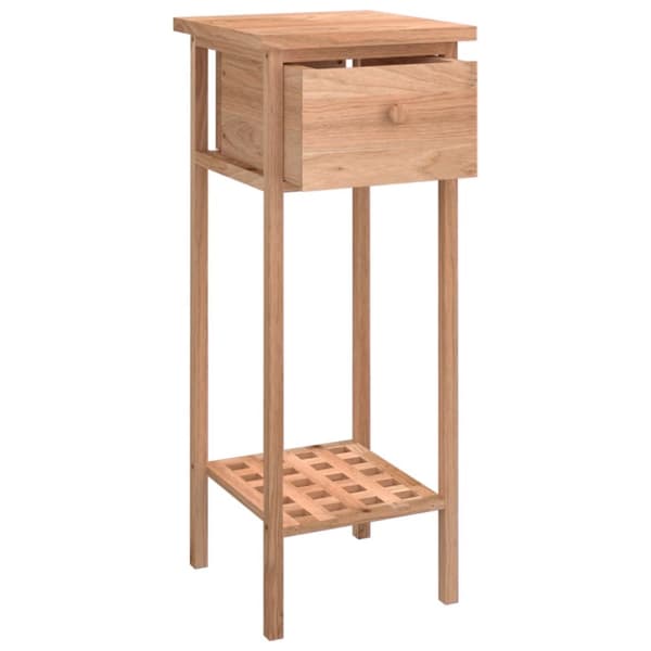 Sideborde - Living sidebord med skuffe 25x25x60 cm massivt træ valnød