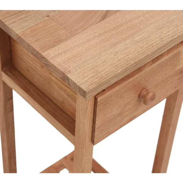 Sideborde - Living sidebord med skuffe 25x25x60 cm massivt træ valnød