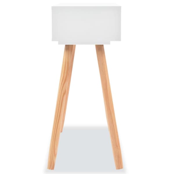 Sideborde - Living konsolbord massivt fyrretræ 80 x 30 x 72 cm hvid