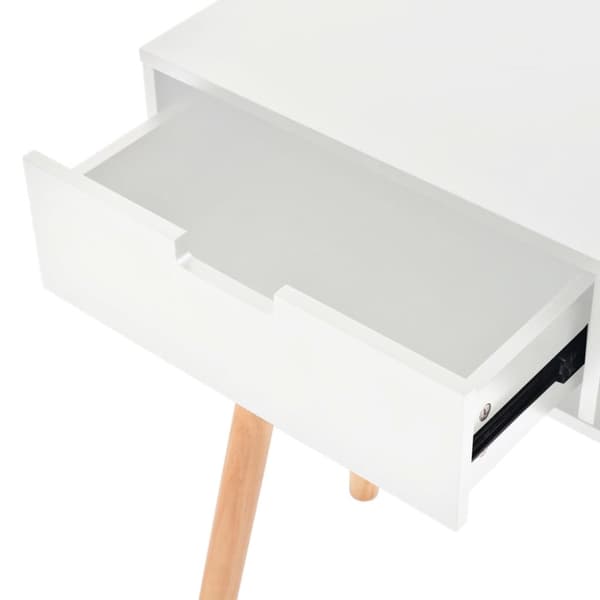 Sideborde - Living konsolbord massivt fyrretræ 80 x 30 x 72 cm hvid