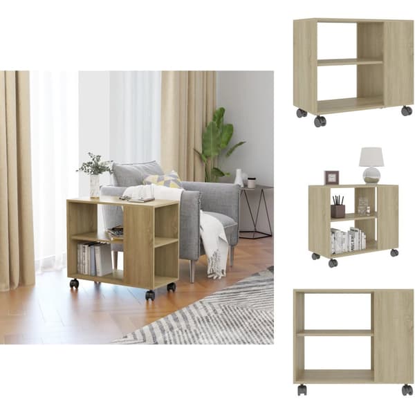 Sideborde - Living sidebord 70x35x55 cm konstrueret træ sonoma-egetræsfarvet