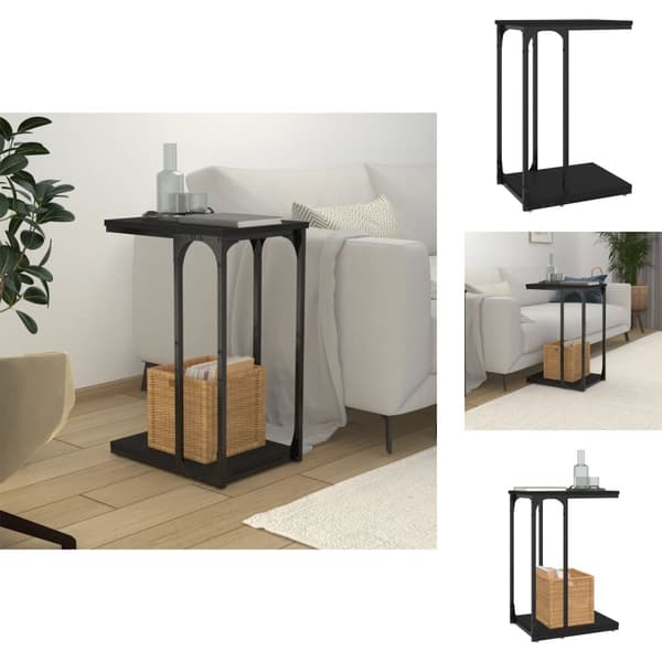 Sideborde - Living sidebord 40x30x60 cm konstrueret træ sort