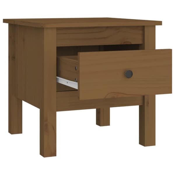 Sideborde - Living sideborde 2 stk. 40x40x39 cm massivt fyrretræ gyldenbrun