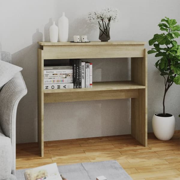 Sideborde - Living konsolbord 80x30x80 cm konstrueret træ sonoma-eg