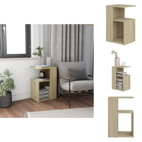 Sideborde - Living sidebord 36x30x56 cm konstrueret træ sonoma eg