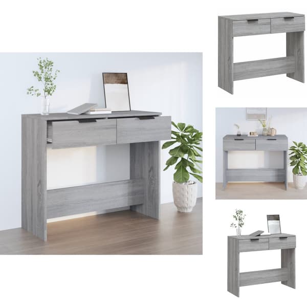 Sideborde - Living sofabord 90x36x75 cm konstrueret træ grå sonoma-eg