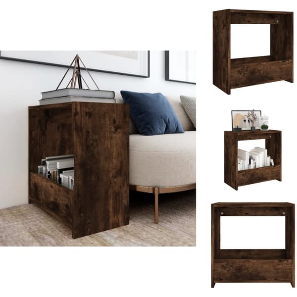 Sideborde - Living sidebord 50x26x50 cm konstrueret træ røget egetræsfarve