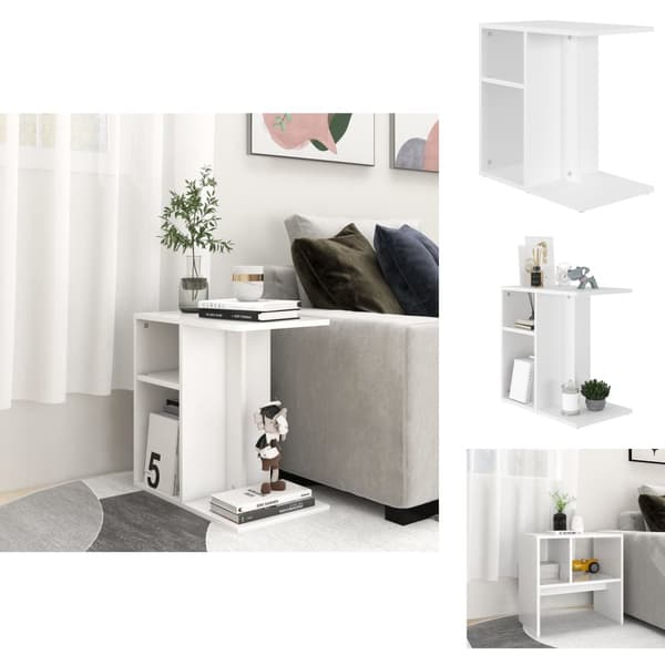 Sideborde - Living sidebord 50x30x50 cm konstrueret træ hvid
