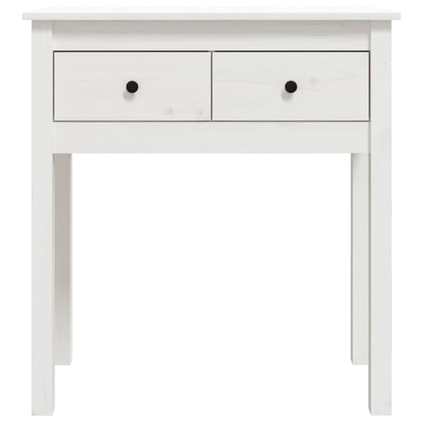 Apupöydät - Living Konsolipöytä valkoinen 70x35x75 cm täysi mänty