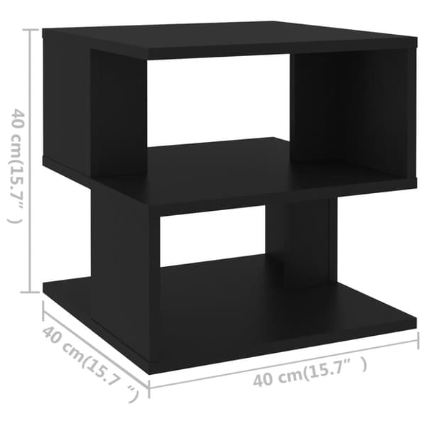Sidebord 40x40x40 cm konstrueret træ sort - Sidebord - Sideborde - Home & Living