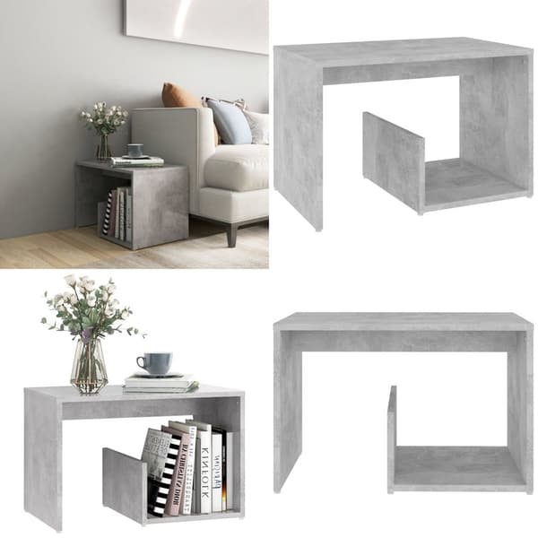 Sidebord 59x36x38 cm konstrueret træ betongrå - Sidebord - Sideborde - Home & Living