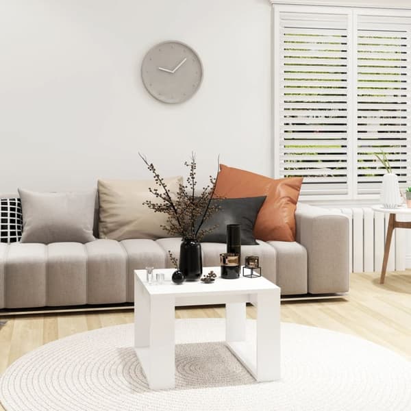Sidobord vit 50x50x35 cm konstruerat trä - Soffbord - Bord - Home & Living