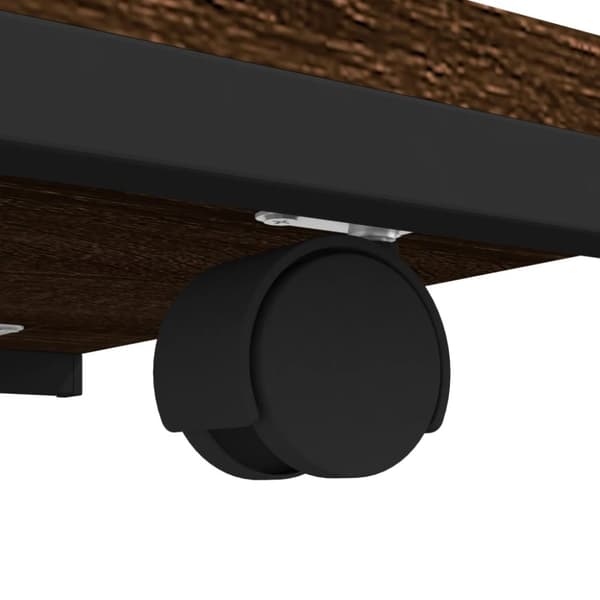 Sidebord med hjul 50x35x55,5 cm konstrueret træ brunt egetræ - Sidebord - Sideborde - Home & Living