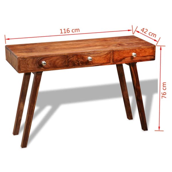 Sivupöytä 3 laatikolla 76 cm Kiinteä seesampuu - Sivupöytä - Sivupöydät - Home & Living
