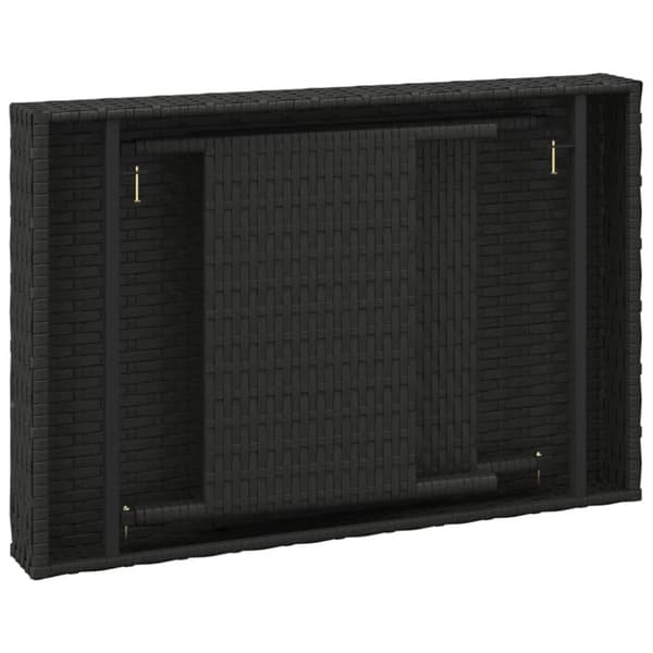 Foldbart sidebord 60x40x38 cm polyrattan sort - Sidebord - Sideborde - Home & Living
