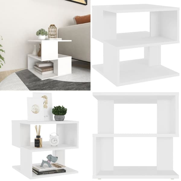 Sidebord 40x40x40 cm konstrueret træ hvid - Sidebord - Sideborde - Home & Living
