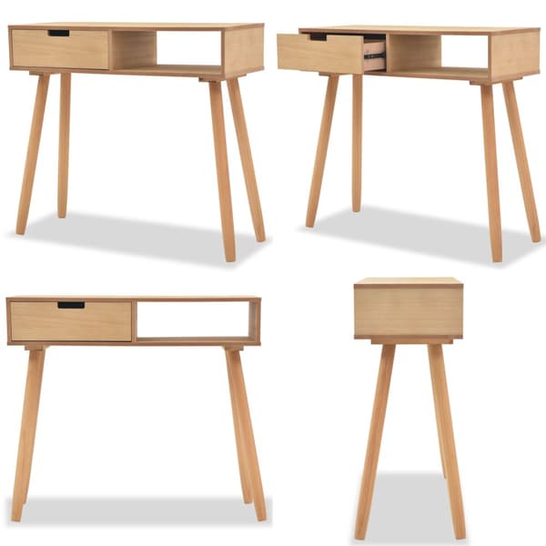 Konsolbord massivt fyrretræ 80 x 30 x 72 cm brun - Konsolbord - Konsolborde - Home & Living