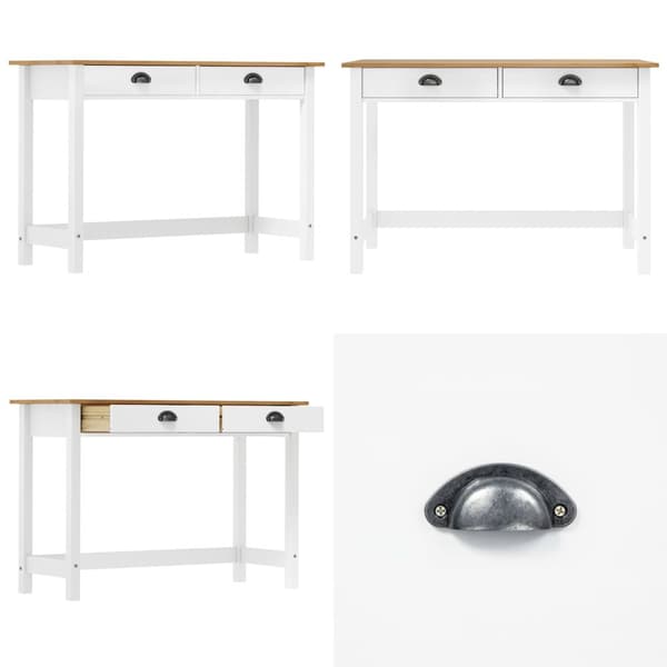 Avlastningsbord Hill med 2 lådor 110x45x74 cm massiv furu - Avlastningsbord - Konsolbord - Home & Living