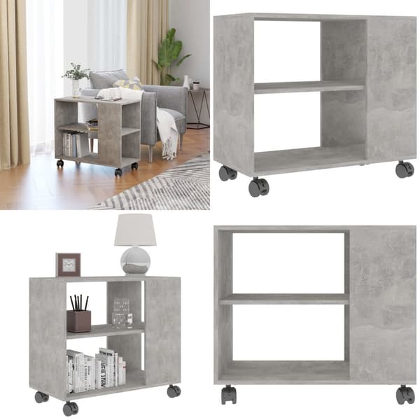 Sidebord 70x35x55 cm konstrueret træ betongrå - Tebord - Teborde - Home & Living