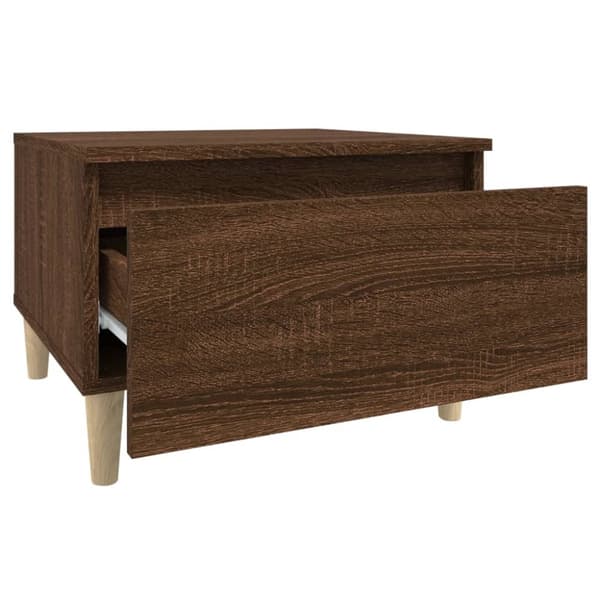 Sivupöydät 2 kpl ruskea tammi 50x46x35 cm tekninen puu - Sivupöytä - Sivupöydät - Home & Living