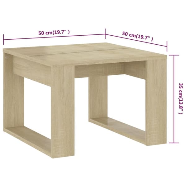 Sivupöytä Sonoma-tammi 50x50x35 cm tekninen puu - Sohvapöytä - Sohvapöydät - Home & Living