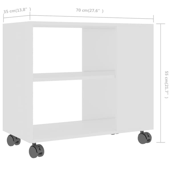 Sidobord vit 70x35x55 cm konstruerat trä - Sidobord - Sido Bord - Home & Living