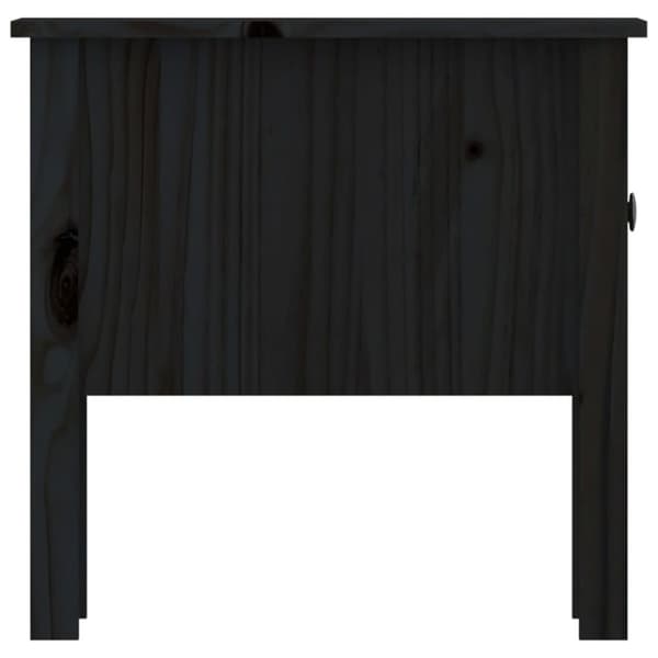 Sivupöytä musta 50x50x49 cm täysi mänty - Sivupöytä - Sivupöydät - Home & Living