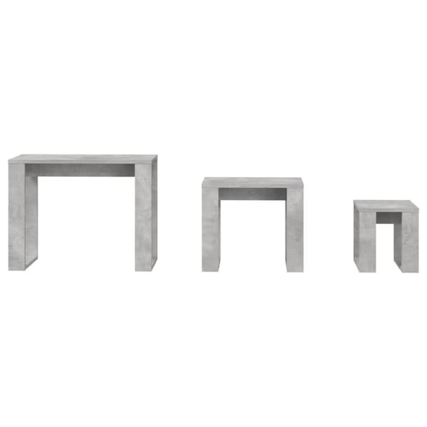 Indskudsborde 3 stk. Konstrueret træ betongrå - Indskudsbord - Indskudsborde - Home & Living
